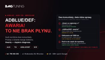 AdBlue/DEF: awaria w Audi — usuwanie AdBlue czy naprawa?