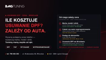 Ile kosztuje usuwanie DPF? Od czego zależy cena i co jest w usłudze