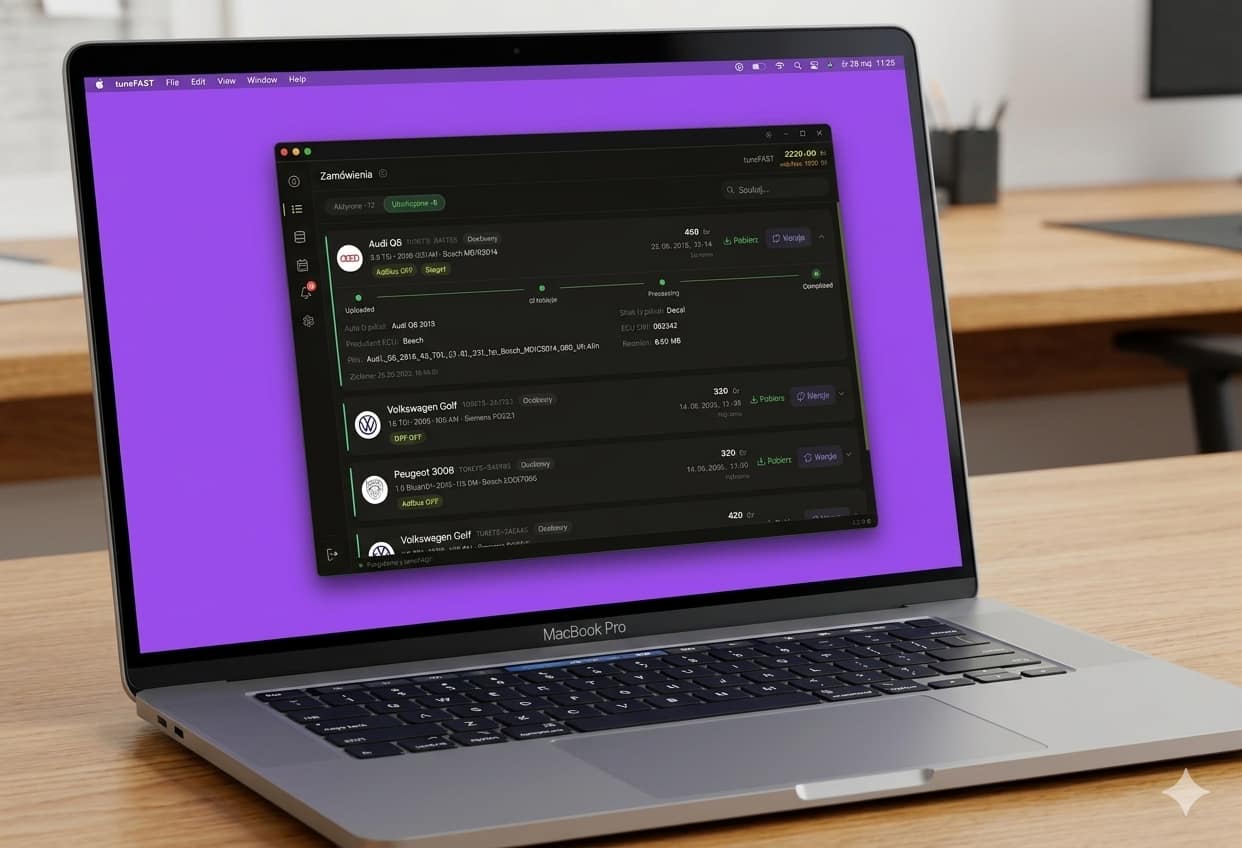 Platforma tuneFAST — wymiana plików ECU