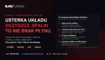 Usterka układu oczyszczania spalin w Citroënie — usuwanie AdBlue