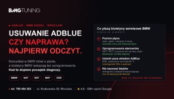 Uszkodzony system AdBlue w BMW — usuwanie AdBlue czy naprawa?