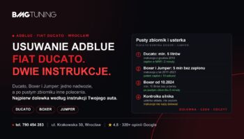 Usuwanie AdBlue Fiat Ducato i Boxer — jedno nadwozie, dwie instrukcje