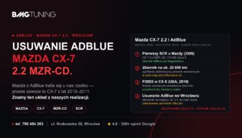 Usuwanie AdBlue w Maździe CX-7 2.2 — awaria SCR i co dalej