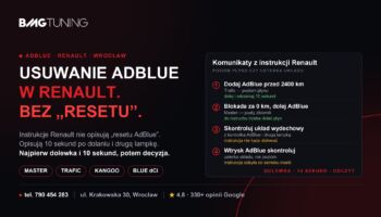 Usuwanie AdBlue w Renault — po dolaniu kontrolka nie gaśnie