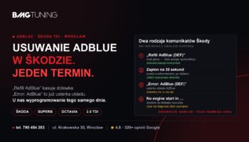Usuwanie AdBlue w Skodzie — komunikaty, usterki i co dalej